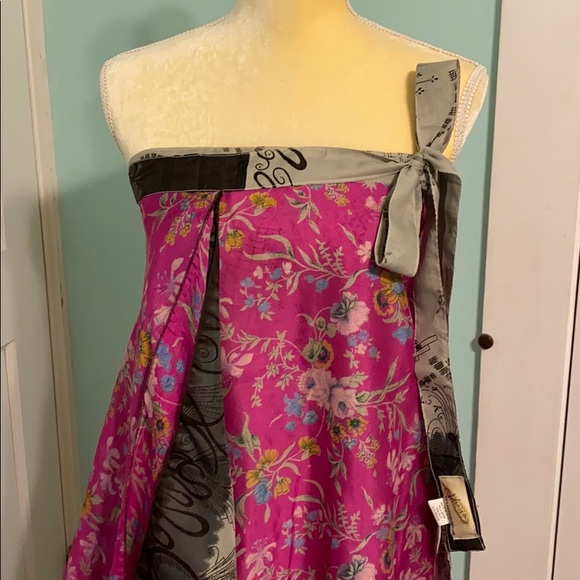 KARIZA silk-rayon versatile wrap dress/skirt - Picture 4 of 8